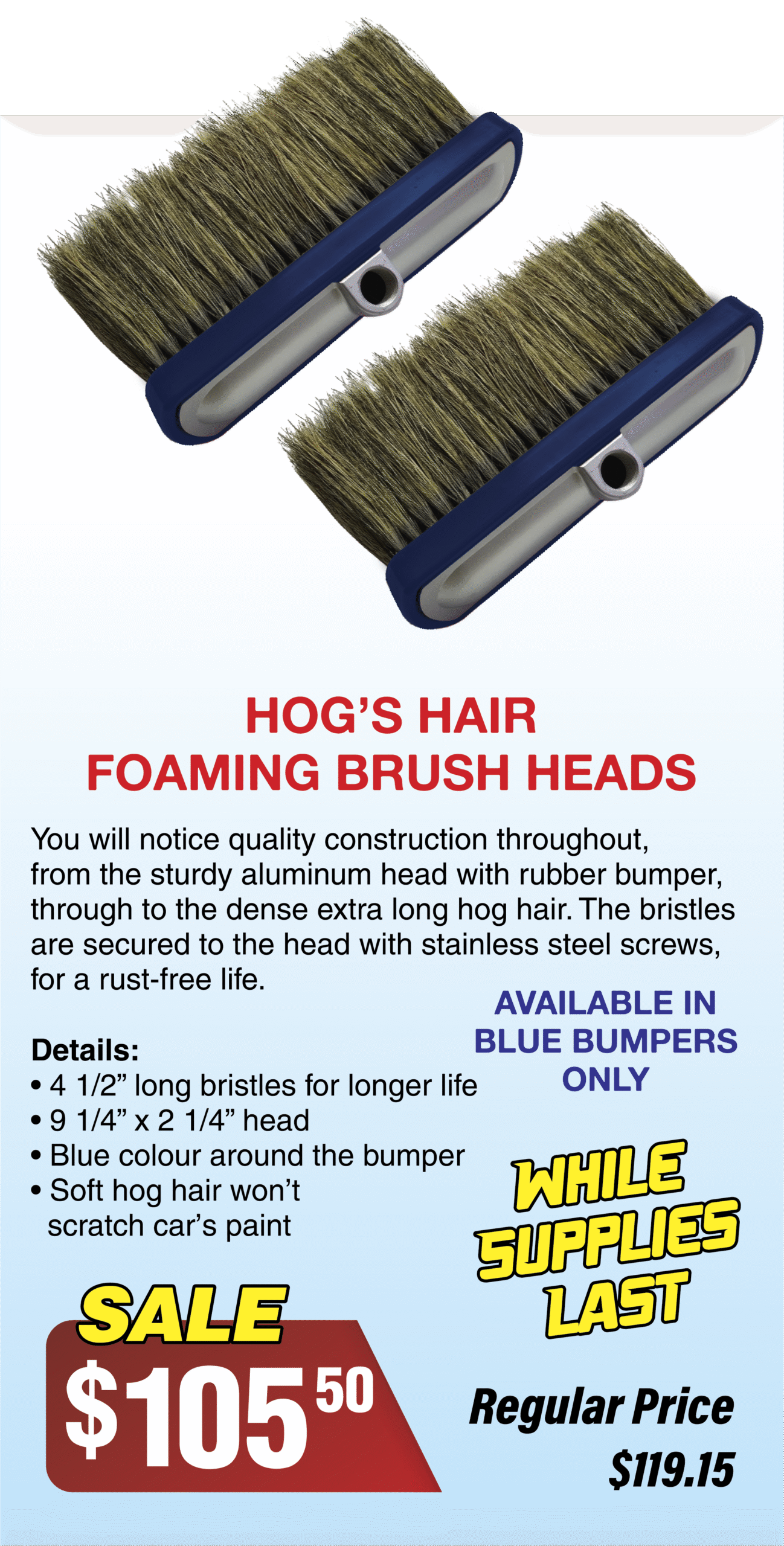 hogs hair brushes